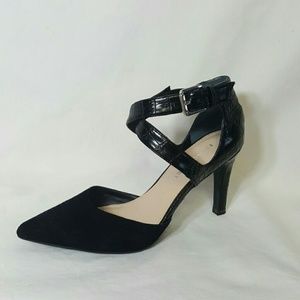 Franco Sarto Black Point Heels 6.5 M
